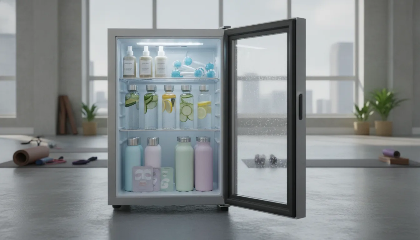 The gym fridge: where Hollywood's body-care secrets actually live.