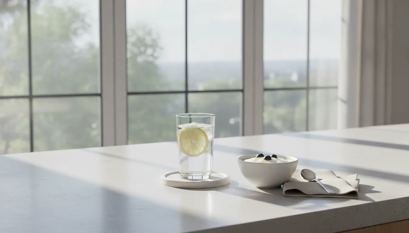 Water, protein, ten quiet minutes. The un-Goopable version.