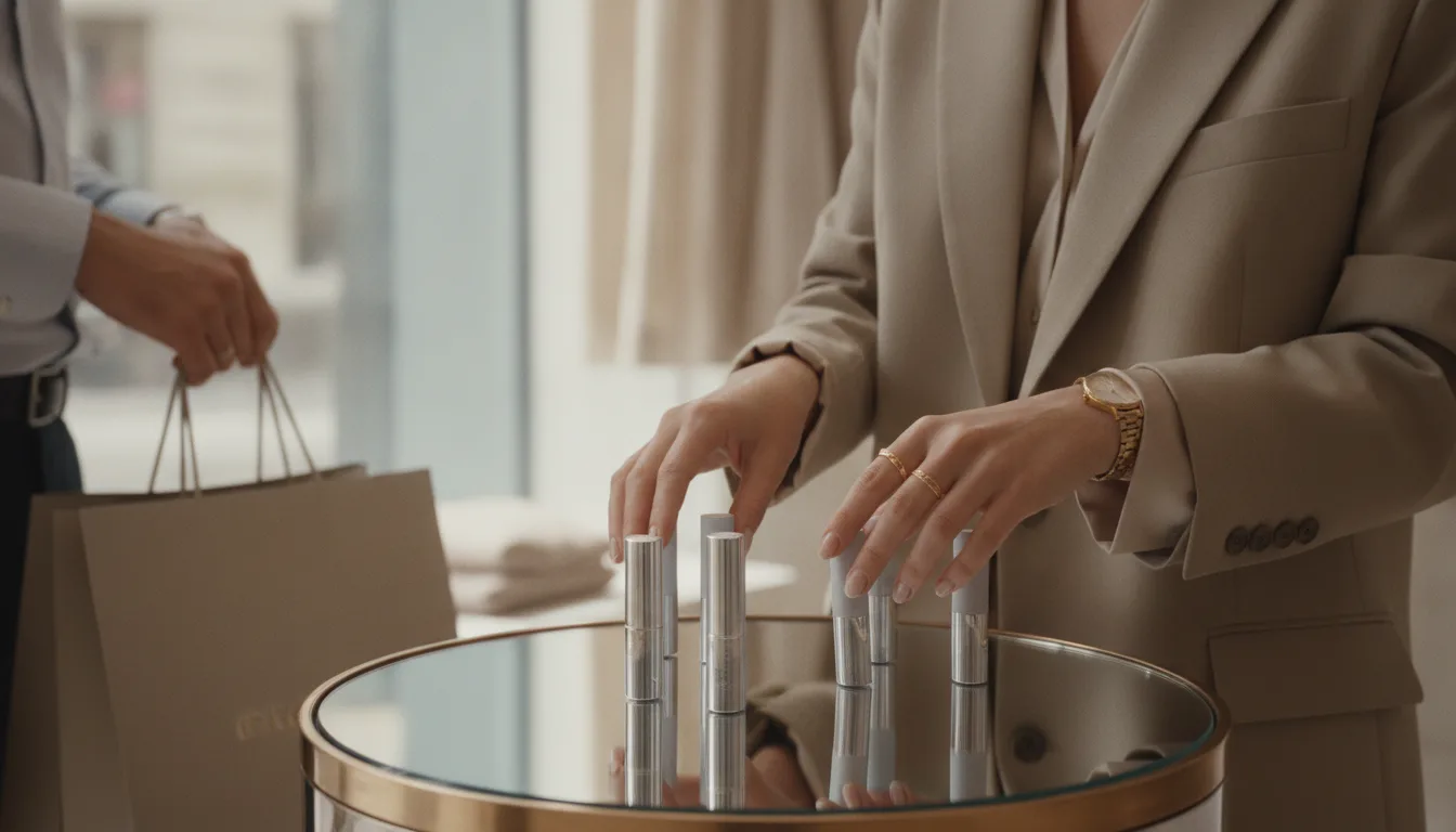 Hailey reportedly restocked the displays herself between conversations.