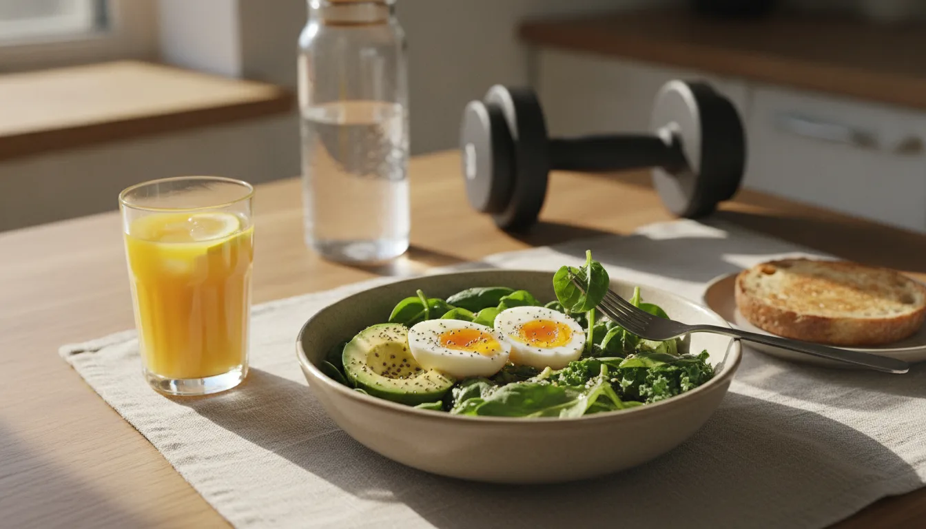 Protein first, movement early, sugar later — if at all.