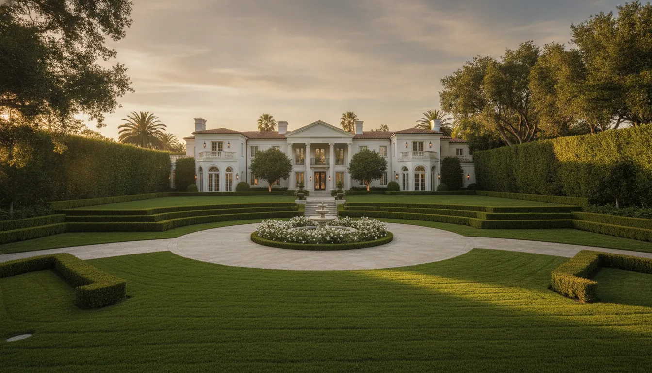 The Bel-Air estate: 38,000 square feet behind one of the neighborhood's famous hedges.