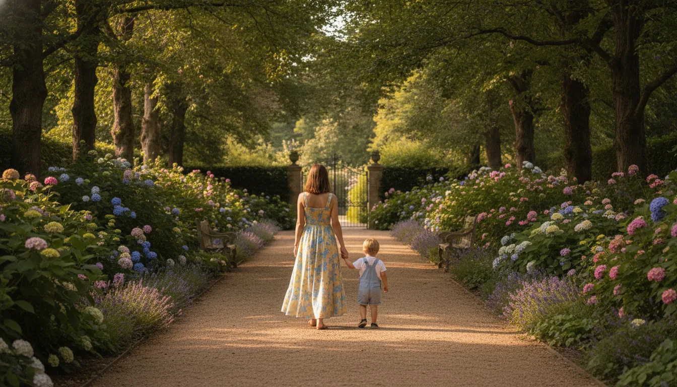 The Princess spent the afternoon walking the grounds with families, one conversation at a time.